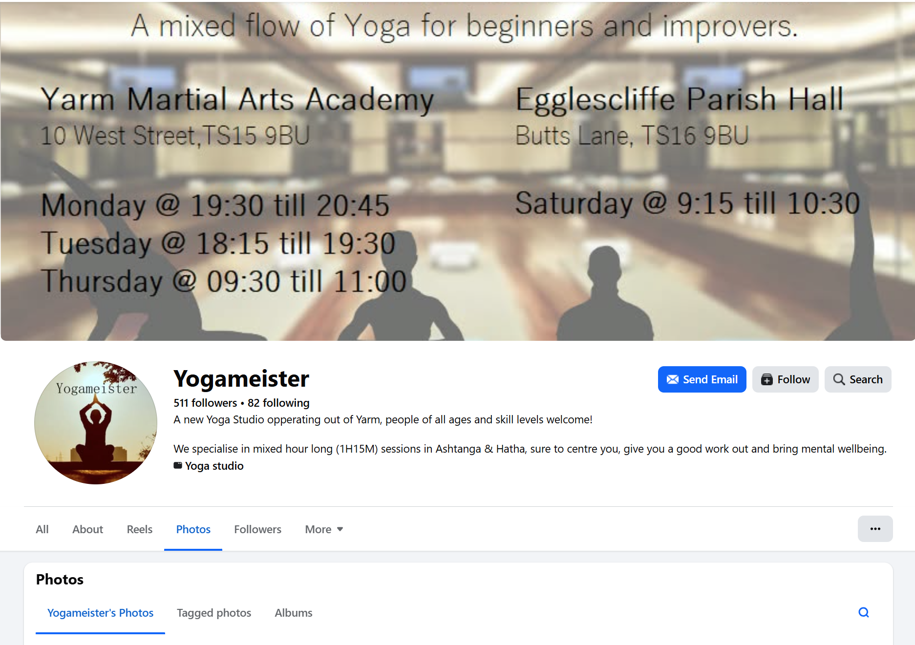 Yogameister Facebook page
